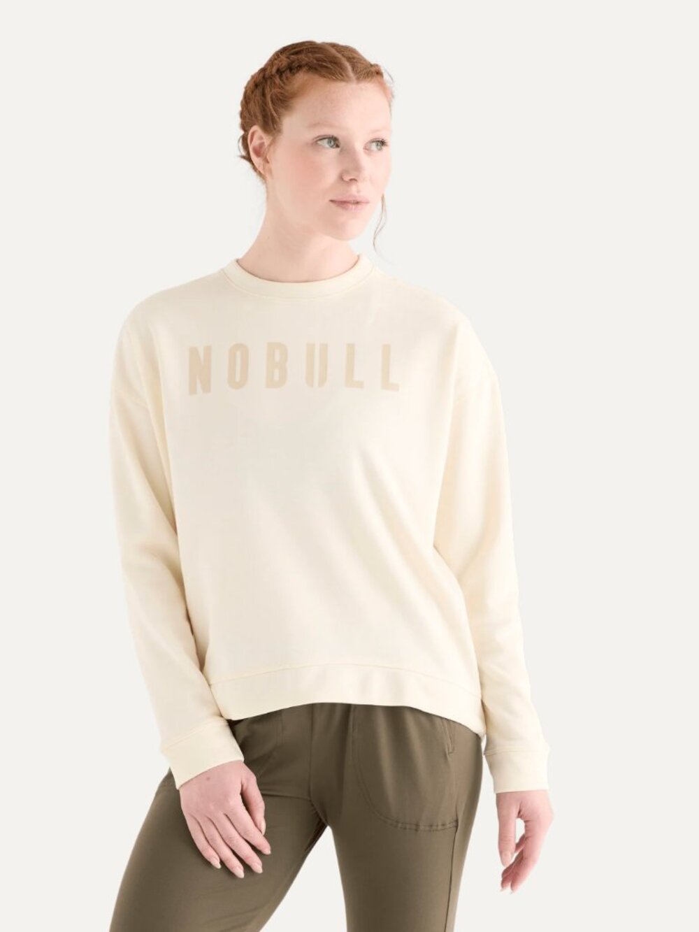 NOBULL Women's Ivory Legacy Crew Sweatshirt XS